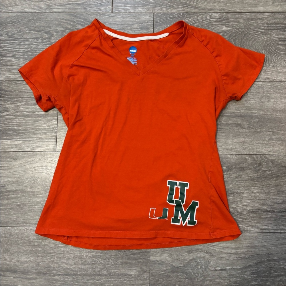 NCAA Bright Orange V-Neck Tee